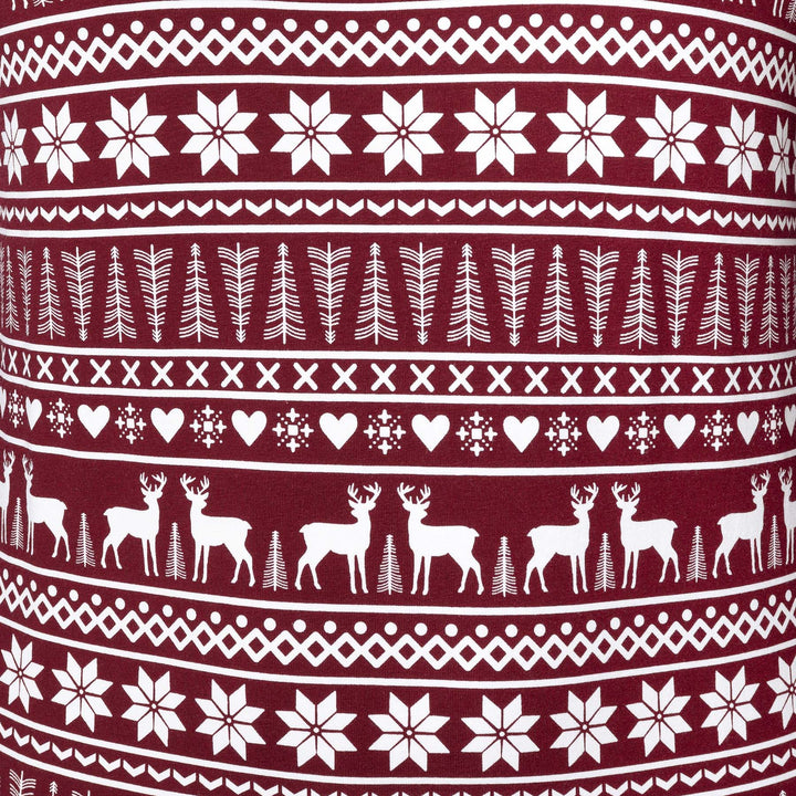 Wintermuster Burgunder Pyjama Kinder