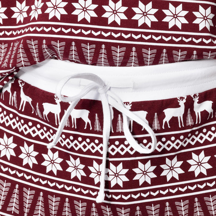Wintermuster Burgunder Pyjama Kinder