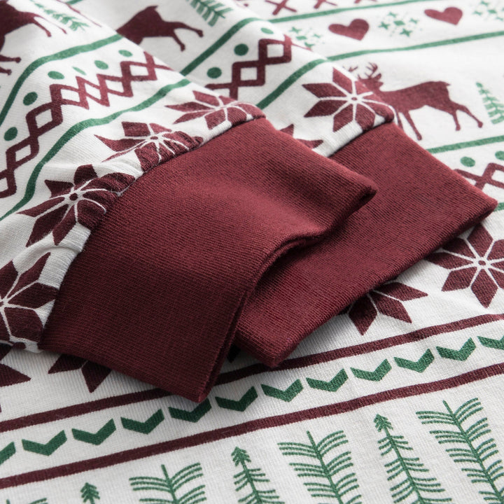 Weißer Wintermuster Pyjama Kinder
