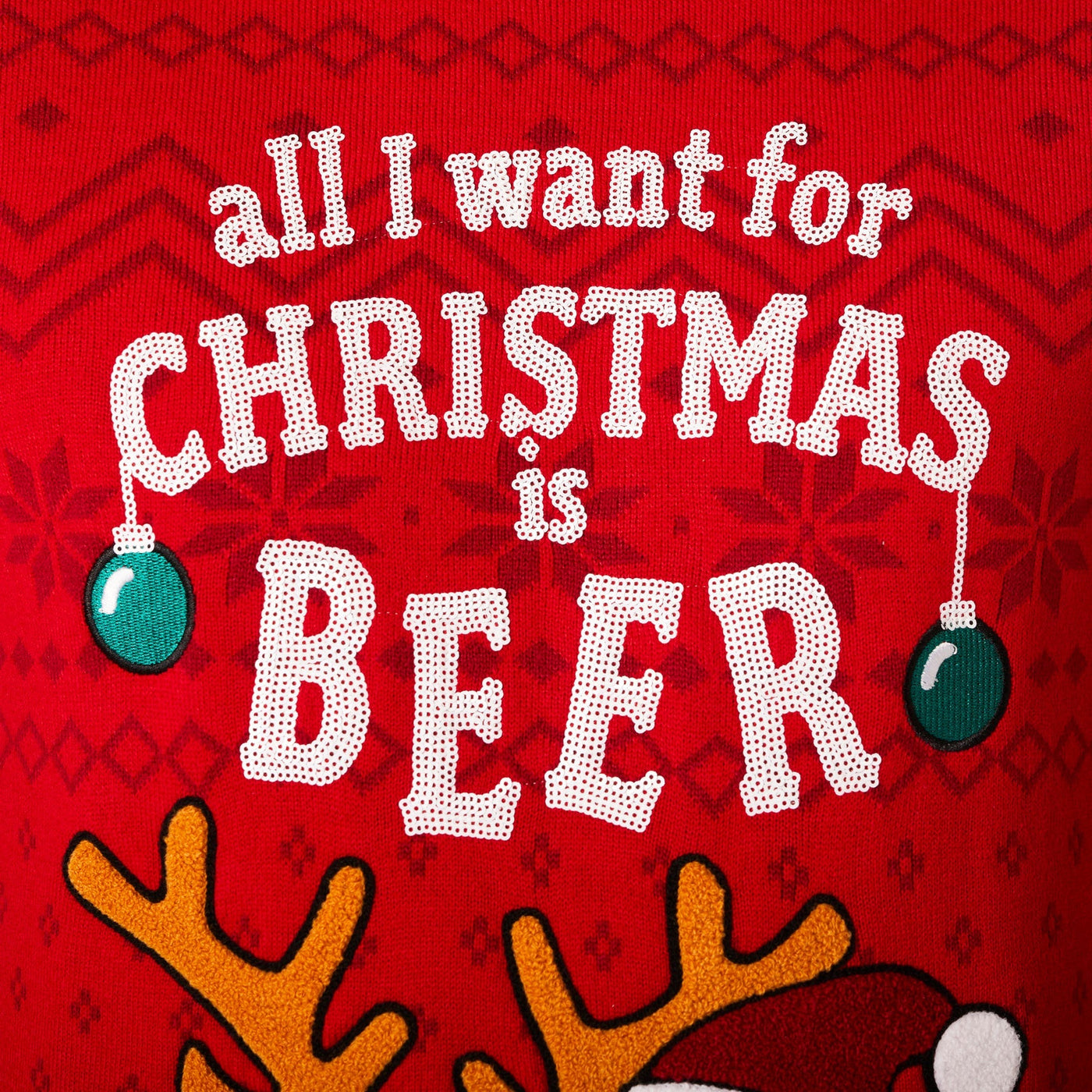 Beer Weihnachtspullover Damen