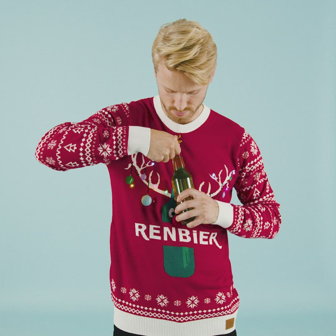 Renbier Weihnachtspullover Herren