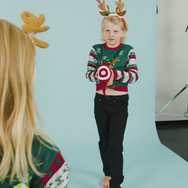 Rudolf Dartspiel Weihnachtspullover Kinder
